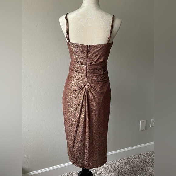 Zokai - Brown and Rose Gold Party Dress - Picture 6 of 11